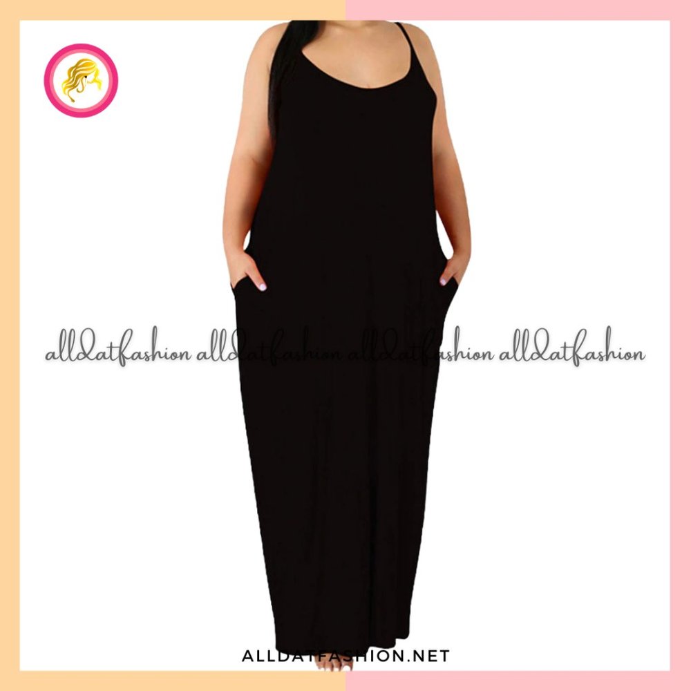 Jessica Spaghetti Strap Drawstring Dress